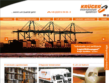 Tablet Screenshot of krueger-spedition.de